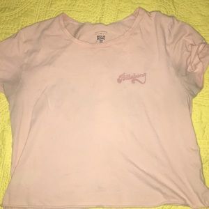 light pink billabong cropped shirt